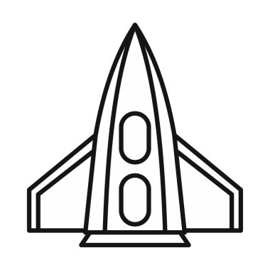 Roket simgesi, anahat stili