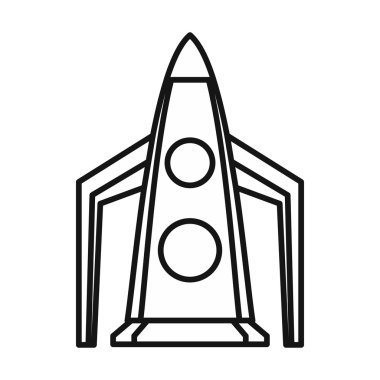 Roket simgesi, anahat stili