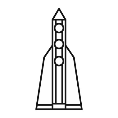 Roket simgesi, anahat stili