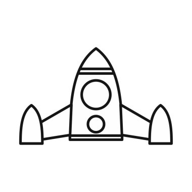 Roket simgesi, anahat stili