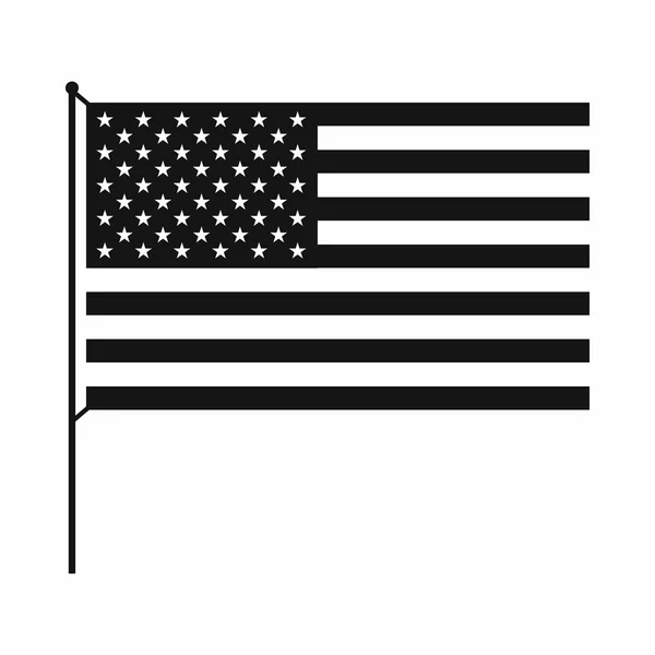 Americká vlajka ikonu, jednoduchý styl — Stockový vektor