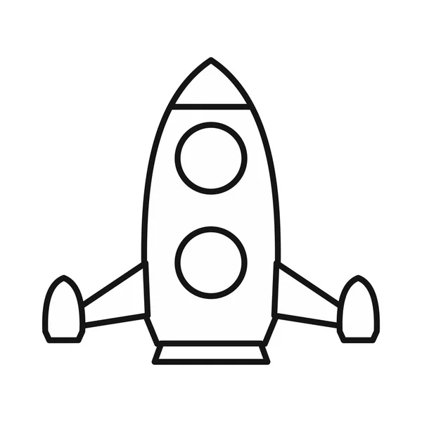 Raketensymbol, Umrissstil — Stockvektor