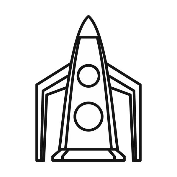 Raket ikon, dispositionsformat — Stock vektor