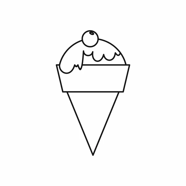 Icona gelato, stile contorno — Vettoriale Stock