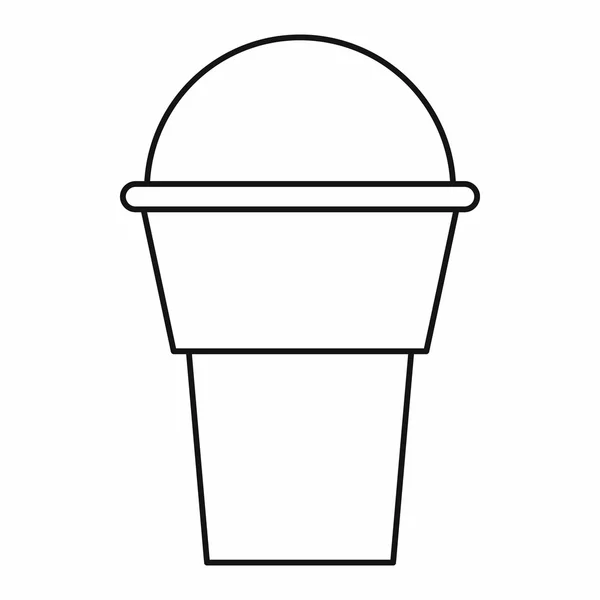 Icono de helado, estilo de contorno — Vector de stock