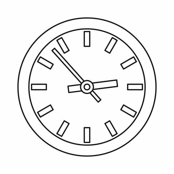 Icono del reloj, estilo del esquema — Vector de stock