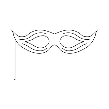 Tiyatro maskesi simgesi, anahat stili