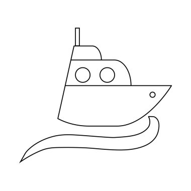 Gemi simgesi anahat tarzı