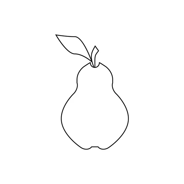 Pear icon in outline style — Stock Vector