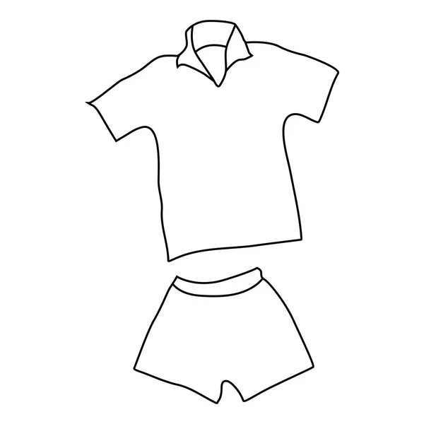 Tennis homme icône uniforme, style contour — Image vectorielle