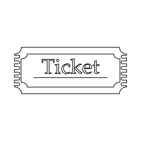 Ticketsymbol im Umrissstil — Stockvektor