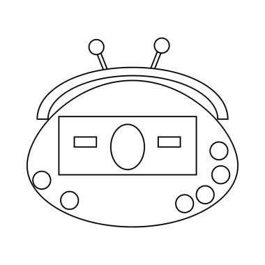 Sikke ve banknot simgesi olan Retro çanta