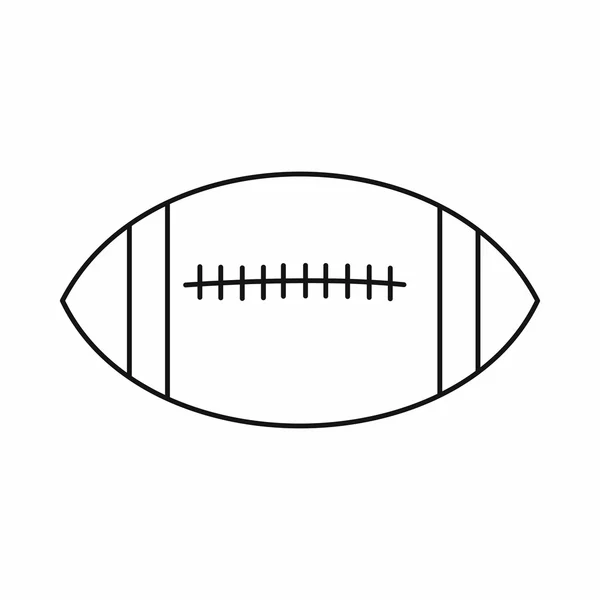 Icono de pelota de rugby, estilo de esquema — Vector de stock