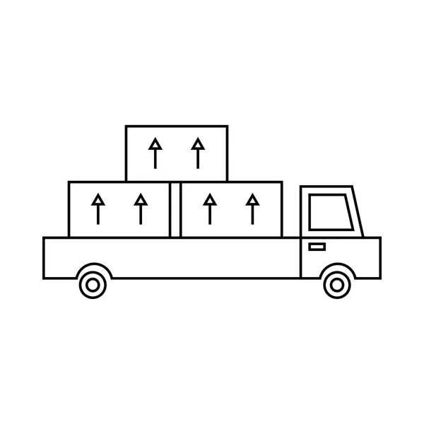 Icono de camión, estilo de esquema — Archivo Imágenes Vectoriales