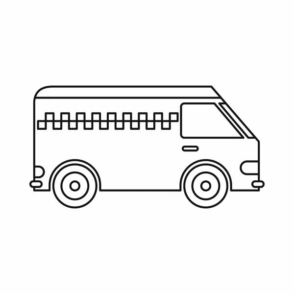 Ícone de táxi Minibus, estilo esboço — Vetor de Stock