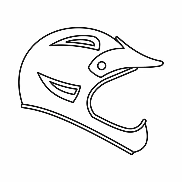 Fiets helm pictogram, Kaderstijl — Stockvector