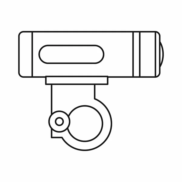 Fahrradlicht-Symbol, Outline-Stil — Stockvektor