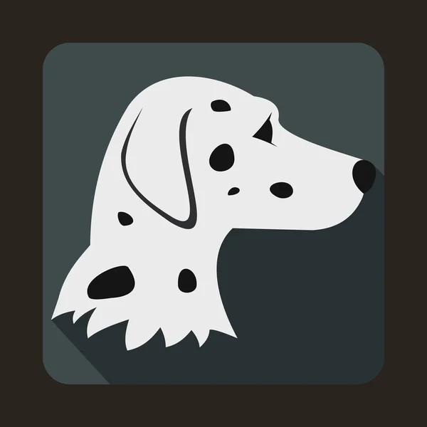 Icône chien dalmate, style plat — Image vectorielle