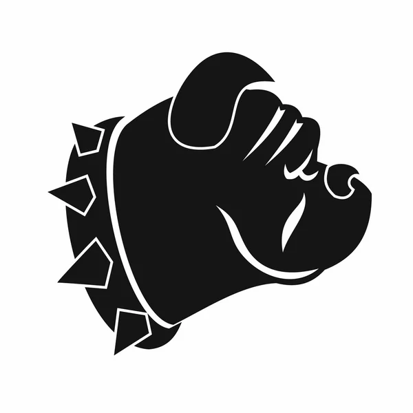 Bulldog dog icon, simple style — Stock Vector