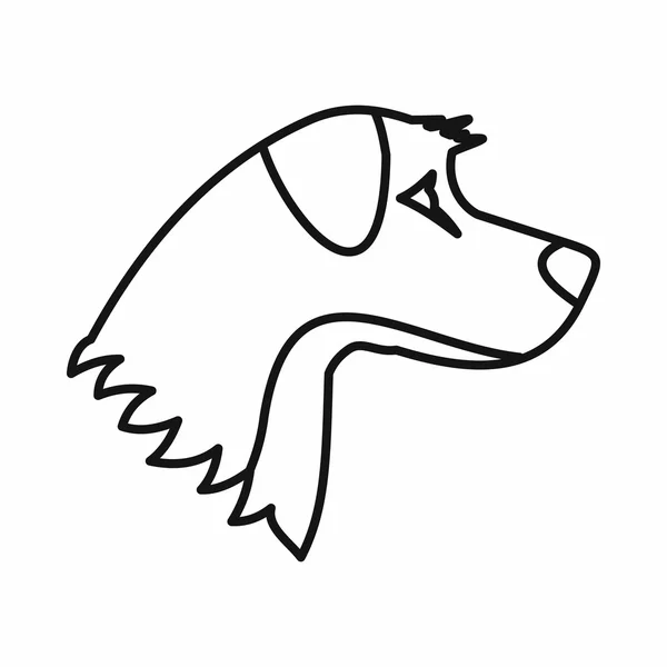 Dog icon, outline style — Stock Vector