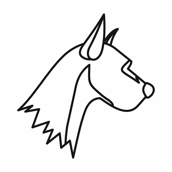 Ikona psa, styl osnovy — Stockový vektor
