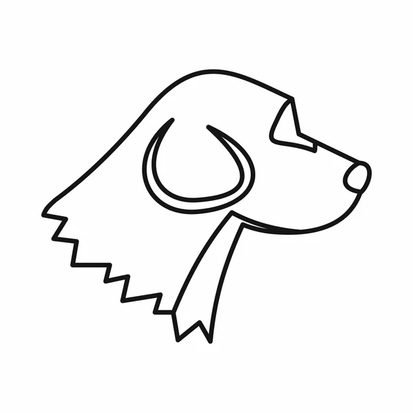 Icône chien beagle, style contour — Image vectorielle