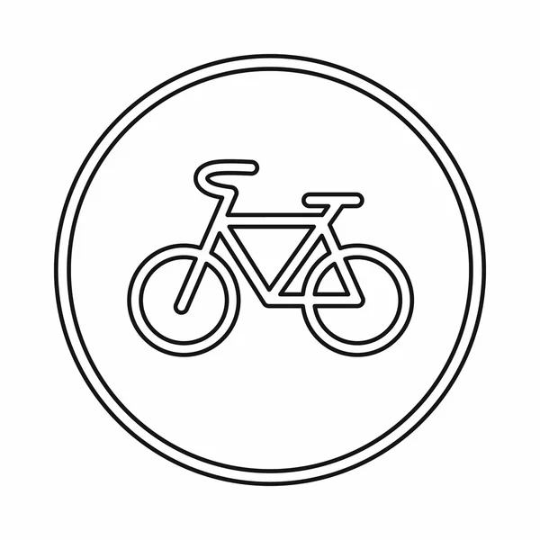 İşareti Bisiklet simgesi, anahat stili — Stok Vektör