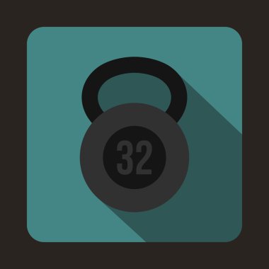 Kettlebell 32 kg simgesi, düz stil