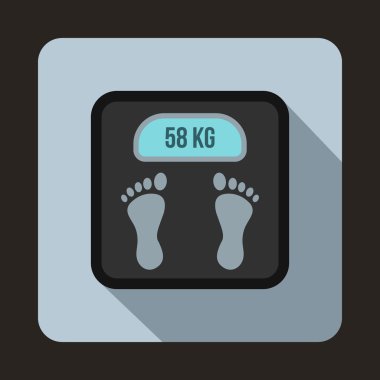 Düz stil ağırlık ölçek simgesi