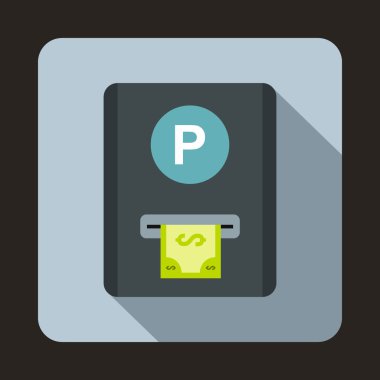 Park ücreti simgesi, düz stil