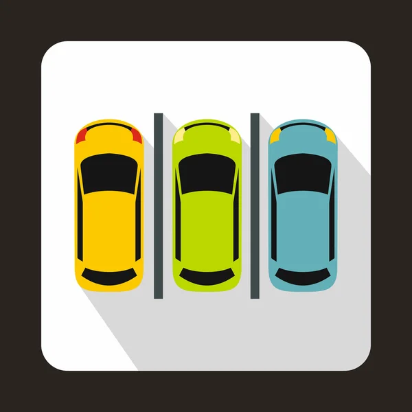 Bil parkering ikonen i platt stil — Stock vektor