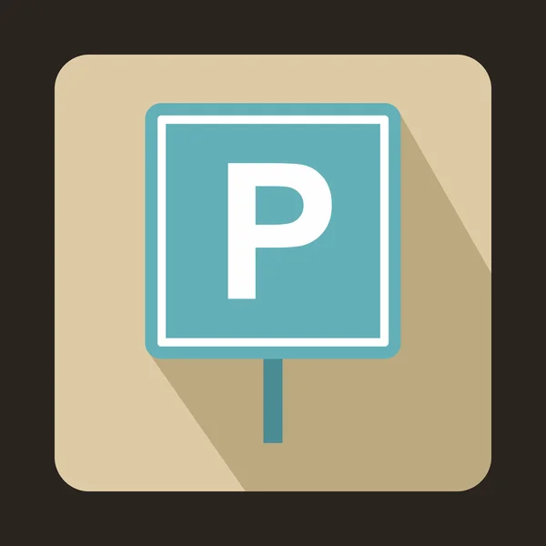 Parking Sign icoon in platte stijl — Stockvector