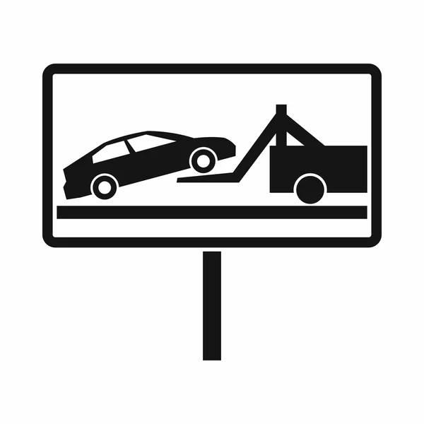 Pas d'icône de signe de stationnement, style simple — Image vectorielle
