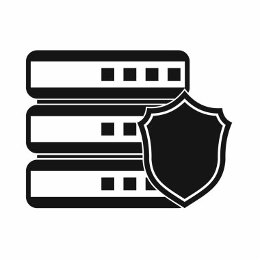 Veritabanı gri kalkan kutsal kişilerin resmi, basit tarzı ile