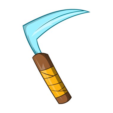 Kusarigama ninja silah simgesi, karikatür tarzı