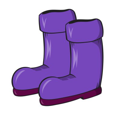 Lastik çizmeler simgesi, karikatür tarzı