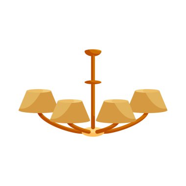 Karikatür tarzı simgesinde avize