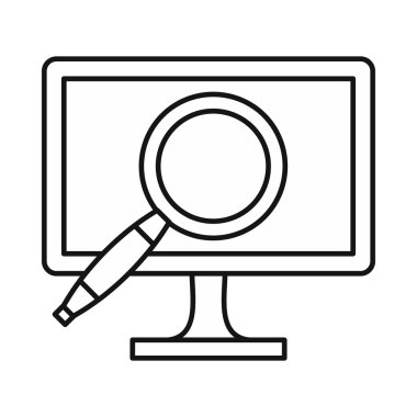 Bilgisayar monitörü büyüteç simgesini