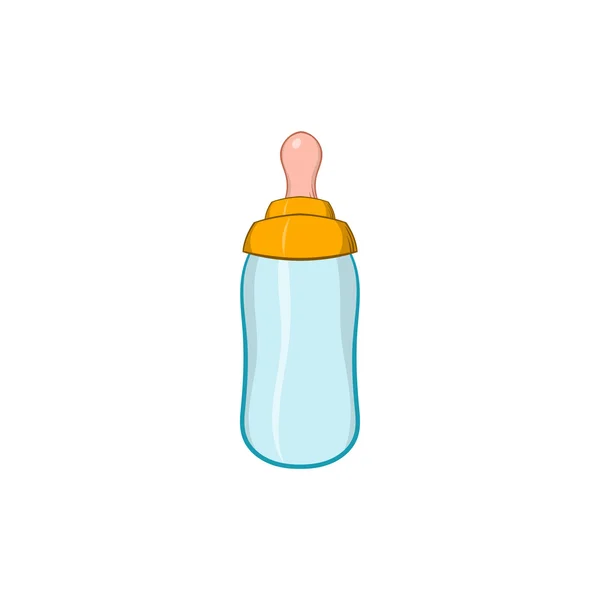 Met de fles grootbrengen pictogram, cartoon stijl — Stockvector