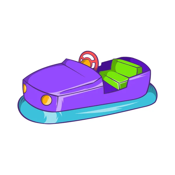 Botsauto in pretpark pictogram, cartoon stijl — Stockvector