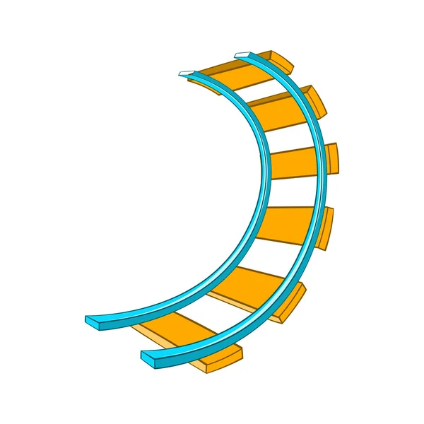 Roller coaster ikona utworu w stylu cartoon — Wektor stockowy