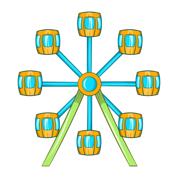 Riesenrad-Ikone im Cartoon-Stil — Stockvektor