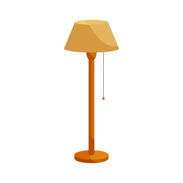 Иконка напольной лампы, стиль мультфильма — стоковый вектор