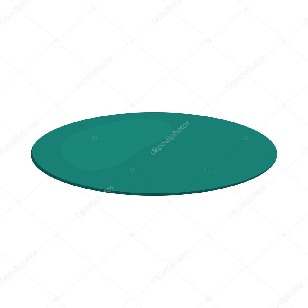 Turquoise round rug icon, cartoon style Stock Vector by ©ylivdesign ...