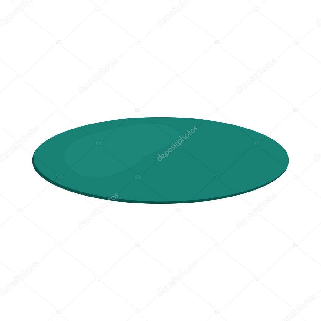 Turquoise Round Rug Icon Cartoon Style Stock Vector Image By Ylivdesign 114439718 Turquoise Round Rug Icon Cartoon Style, Turquoise Round Rug