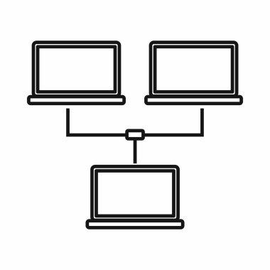Bilgisayarlar simgesini arasında veri alışverişini