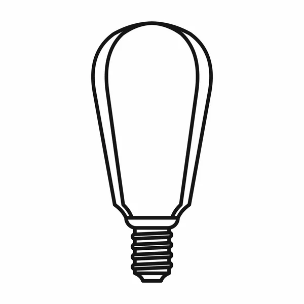 Icône ampoule, style contour — Image vectorielle