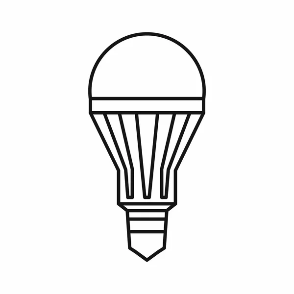 Icône d'ampoule LED, style contour — Image vectorielle