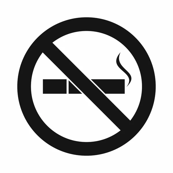No fumar icono signo, estilo simple — Vector de stock