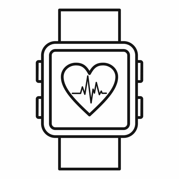 Icône Smartwatch, style contour — Image vectorielle